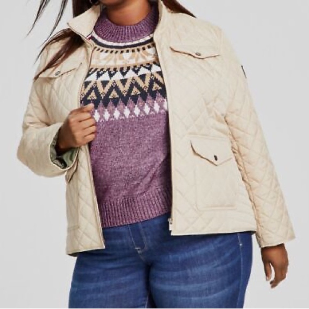 Talbots Cream Utility Jacket Lightweight